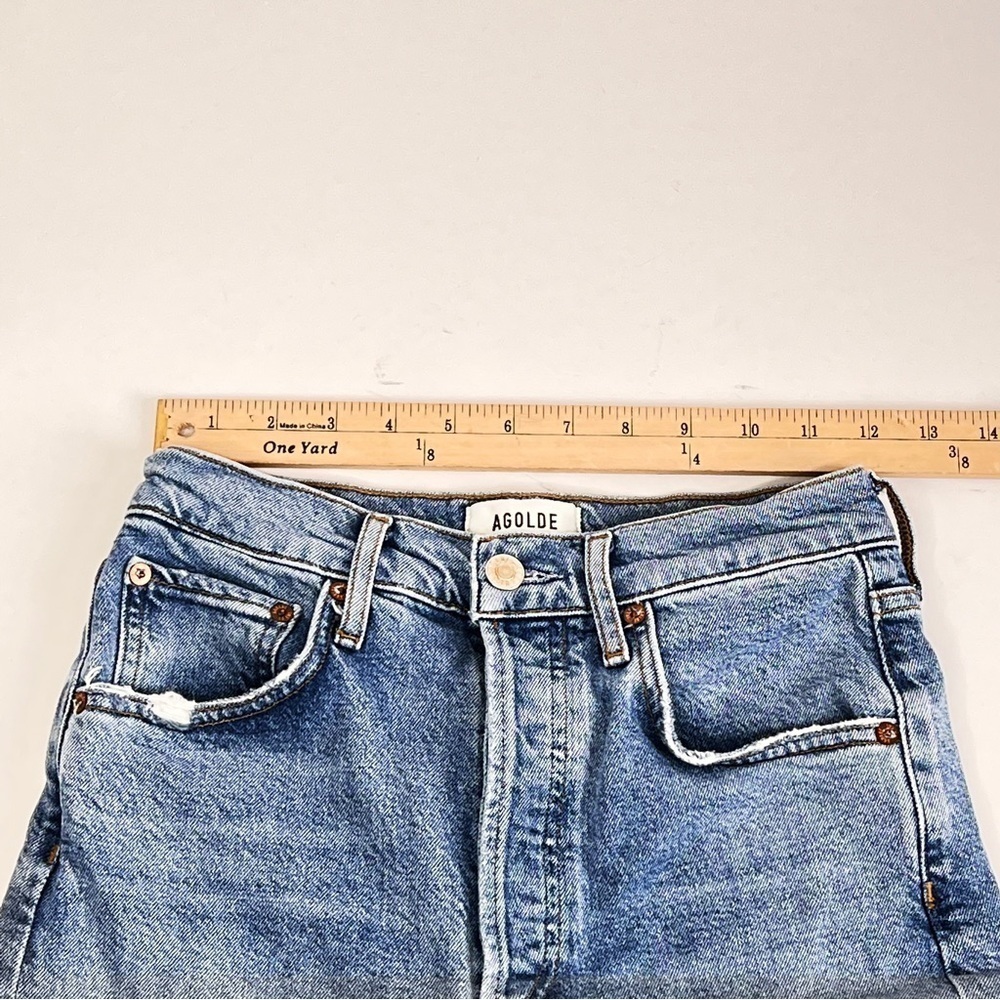High Rise Button Fly Distressed Straight Jeans - Picture 9 of 16